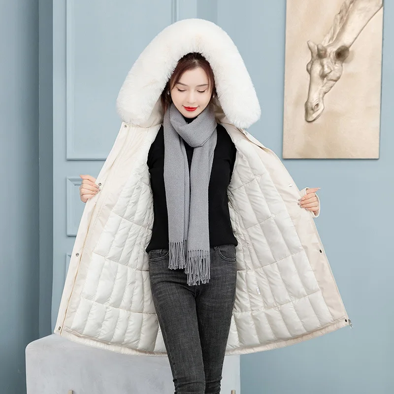 

Parkas Autumn Womens Fall Pockets Leisure Hoody Warm Cozy Cute Ladies Mid-Long Cargo Simple Zipper Practical Sporty Gym Youthful