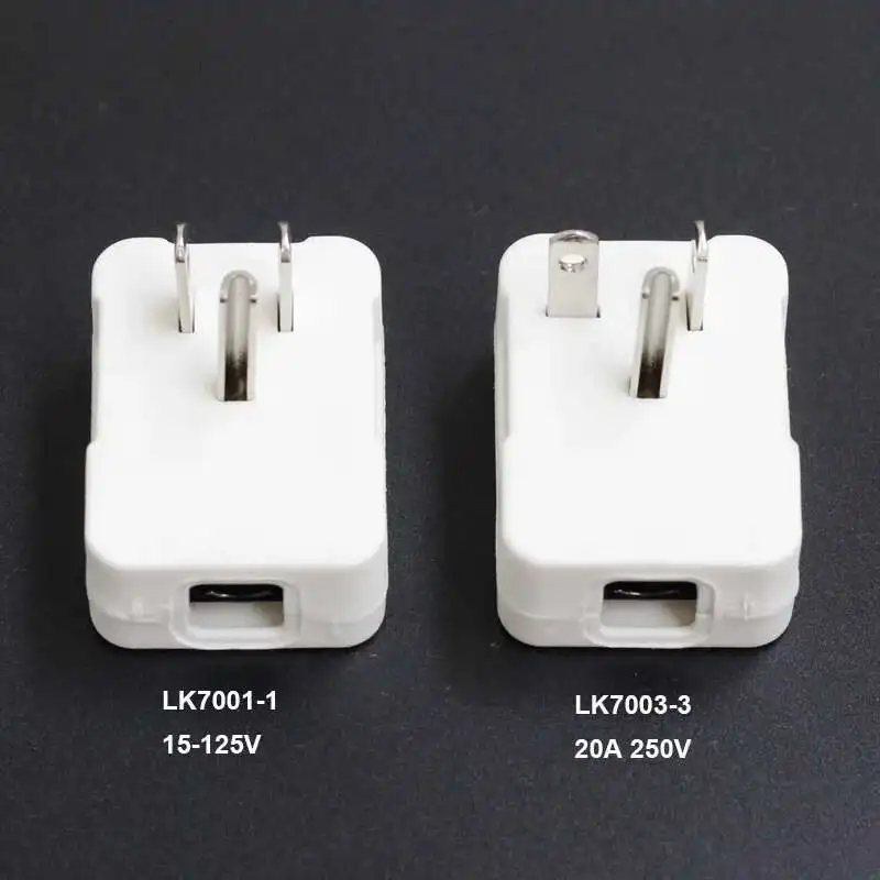 LK7001 Steker NEMA Putih 15A 125V 250V 20A AC Mudah DIY Tipe Tanah Konektor Kanada AS Kawat Pria Aksesori Rumah Listrik BAIK