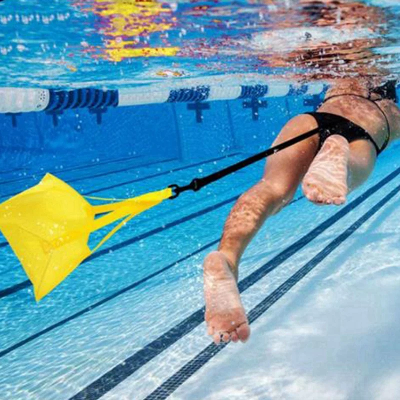 2X Attrezzatura per l'allenamento del nuoto Paracadute Cinture per l'allenamento del nuoto impermeabili regolabili con paracadute di resistenza,C