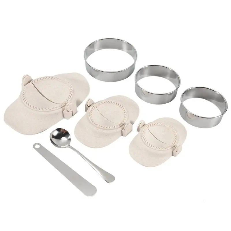 Empanada Maker Press, 6 Inch Extra Large Dumpling Maker Set With Dough Cutter, Dumpling Mold Set For Pierogi, Pastelitos Eco-Fri