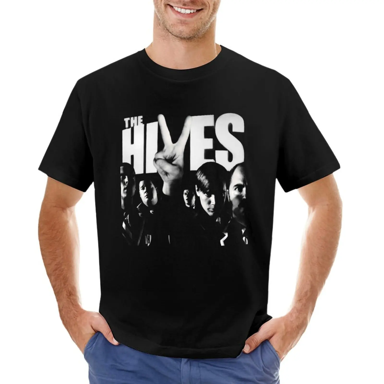 Band the Hives vintage T-shirt cute clothes Short sleeve tee vintage mens big and tall t shirts