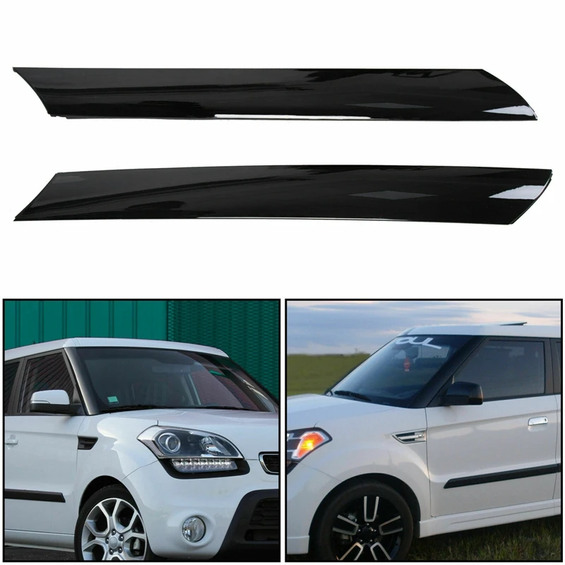 Car Exterior Molding Windshield Pillar Trim Front Left + Right Side For Kia Soul 2010-2013 86170-2K500 86180-2K500