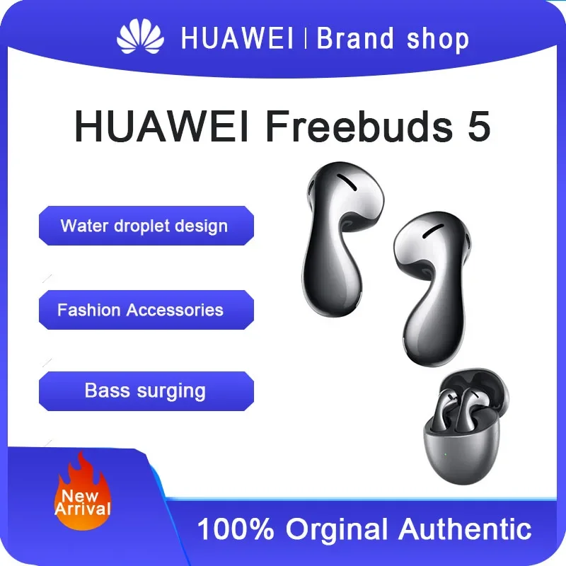 Huawei freebuds 5 verdadeiro sem fio bluetooth fones de ouvido redução de ruído ativo esportes jogos música baixa latência metade no ouvido longo alcance