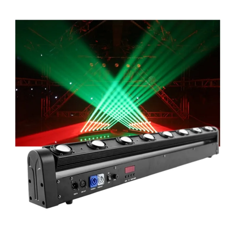 Nightclub moving beam of light pole dj light 8x10w RGBW 4in1 Light Emitting Diode