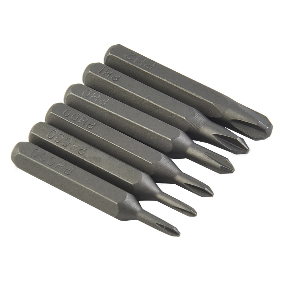 H4×28mm Cross Screwdriver Bits Magnetic Batch Head Chrome PH0000 PH000 PH00 PH0 PH1 PH2 4mm Hex Shank Hand Tools