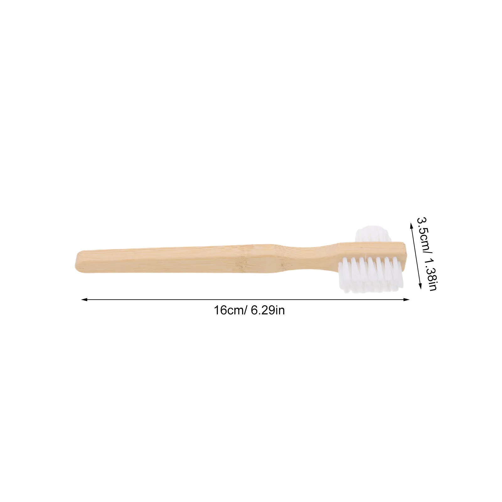8Pcs Nylon Medium Denture Brush Double Sided Ergonomic Handle Cleaning Oral Appliance Travel Retainer Care Brush False Teeth