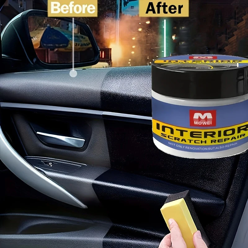 

Паста для ремонта салона автомобиля — средство для удаления царапин/оксидов, восстановление блеска для приборной панели/сидений/пластика с защитой от ультрафиолета, формула Pro Grade