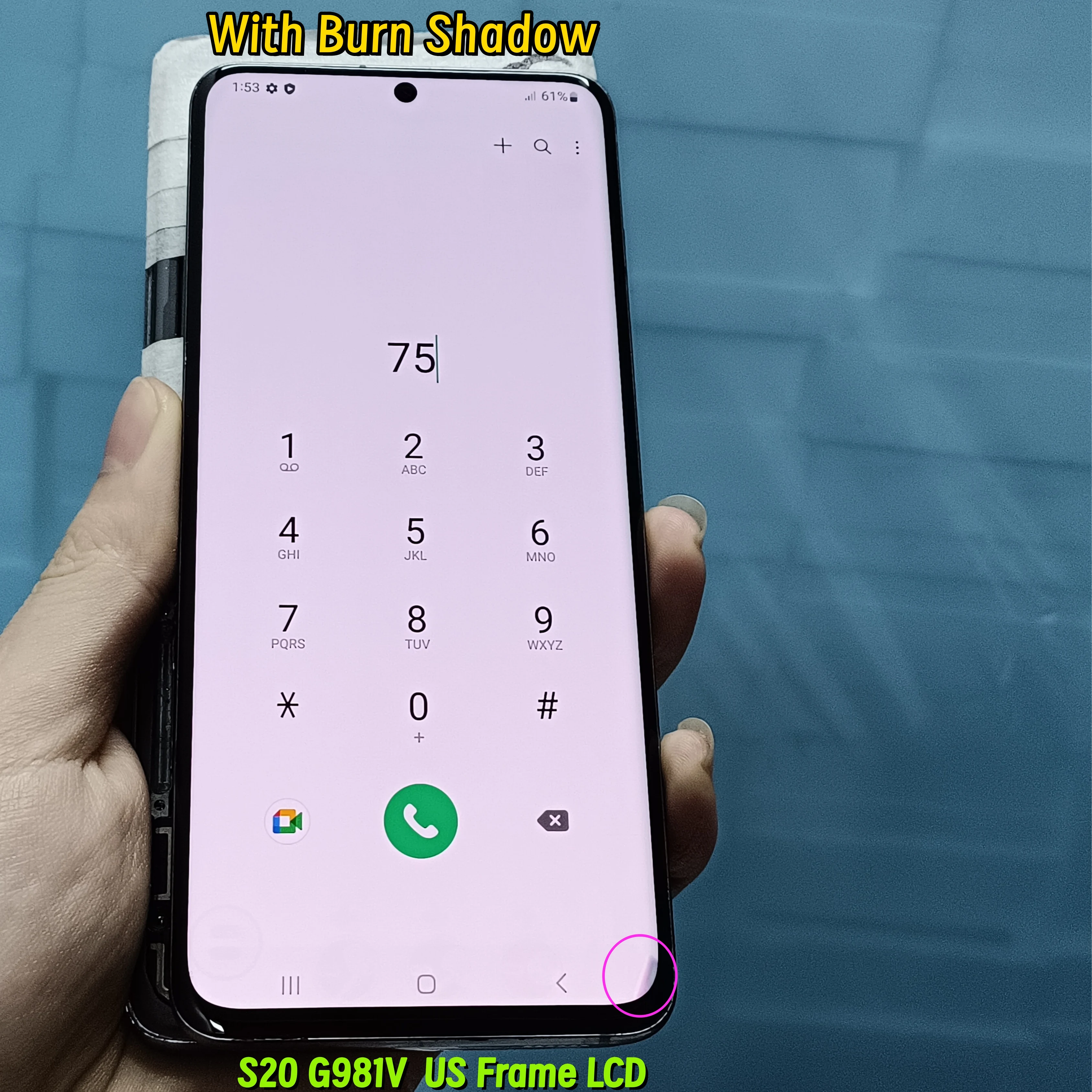 AMOLED S20 Bildschirm Für Samsung Galaxy S20 UNS G981V Defekt LCD Display G980 G980F G981U Touch Panel Digitizer Montage Ersatz