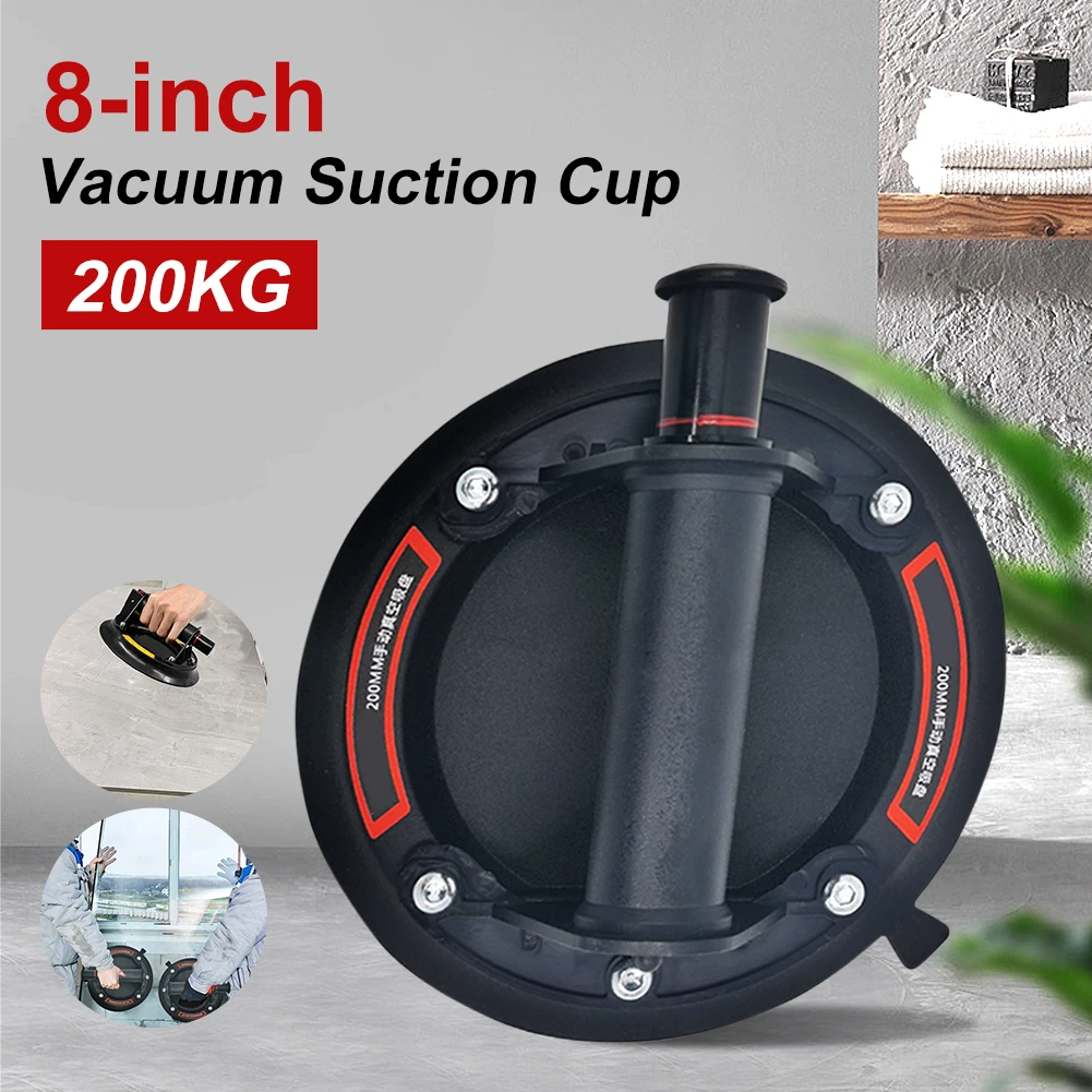 

Heavy Duty Vacuum Spreader Vacuum Suction Cup 200kg Loading Capacity For Tile Adsorption Granite Glass Lifting 8 Inch Cup Tool