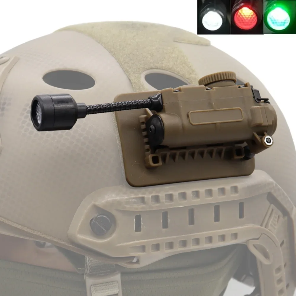 For Upgrade Taktische Helm Licht Taschenlampe Helm Seite Lampe Strobe Licht Rot/Green/Blau/White/IR Licht Jagd Angeln LED Lampe