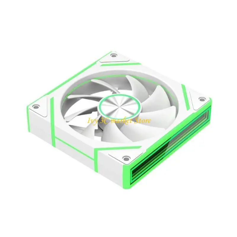 

D7YC Router Охлаждающий вентилятор PC Шасси тихий Argb Power 120mmx120mmx15mm Охлаждение шкафа вентилятор 12 см. Защитная сетка.