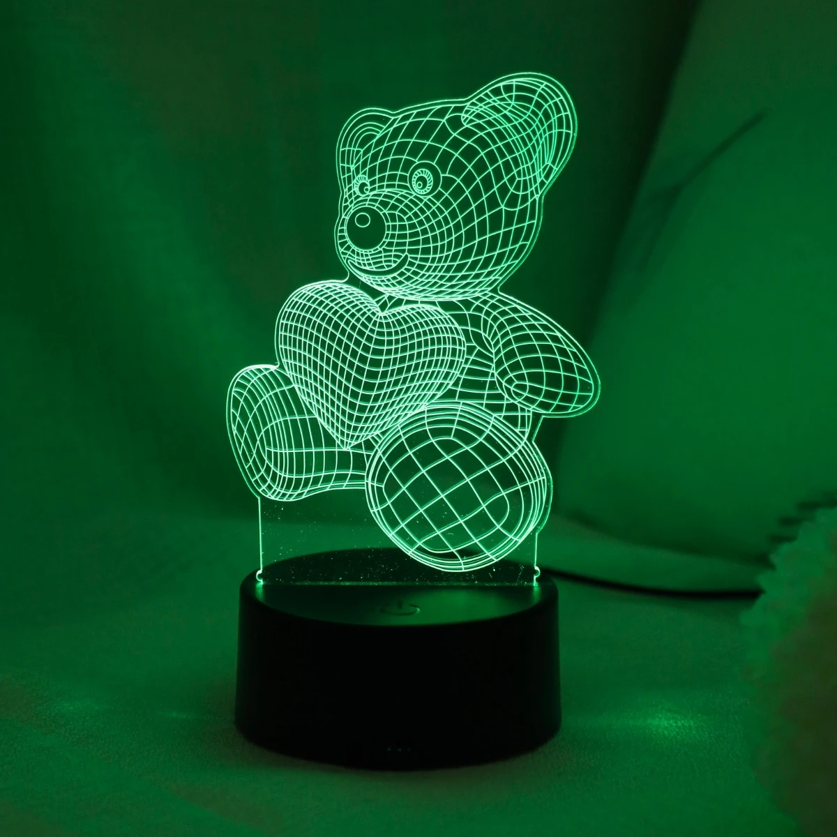 USB 3D Night Light Bear Creative Night Light, Home, Dining Table, Living Room Decoration, Birthday and Holiday Gift Night Light