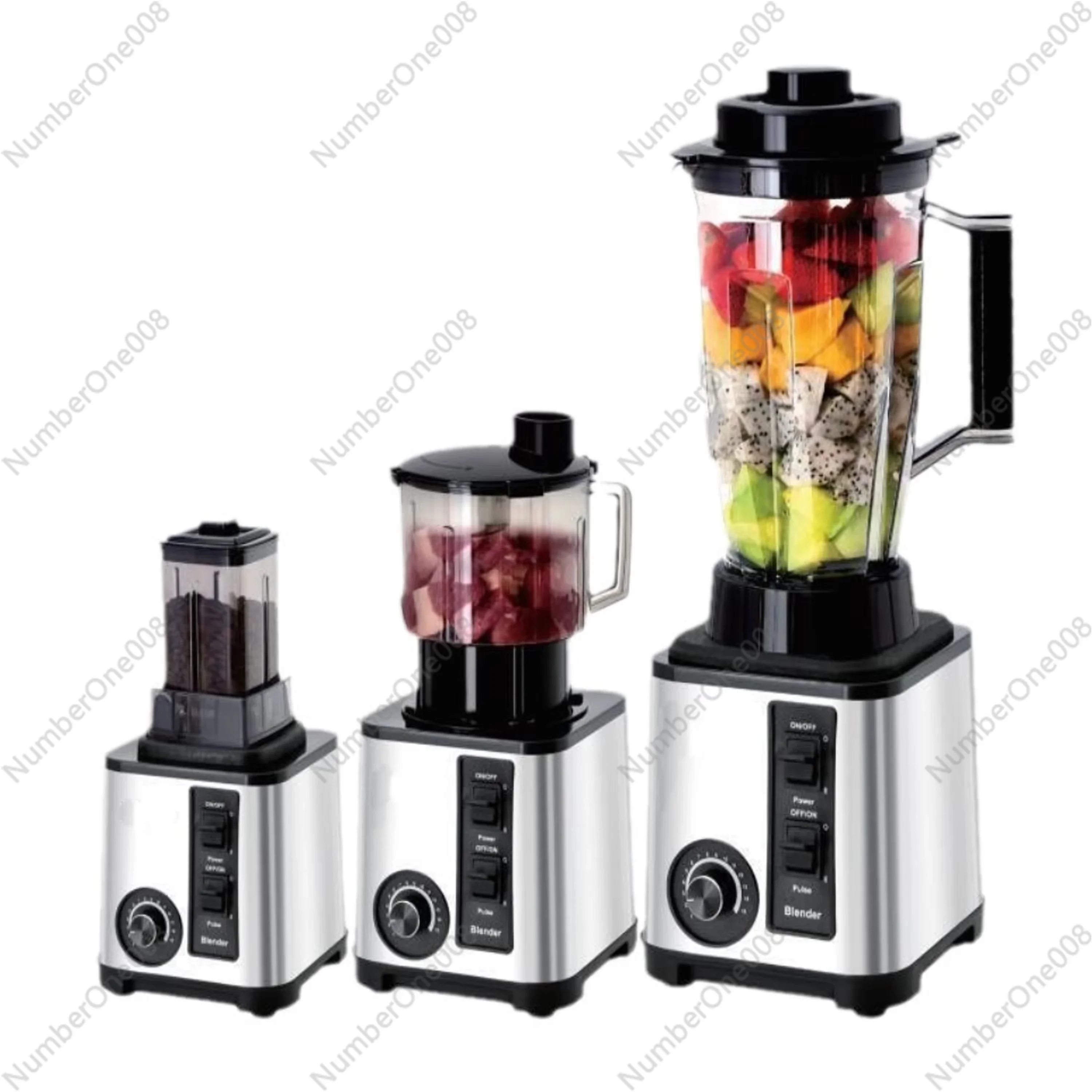 

3L 6-in-1 Stainless Steel Blender Meat Grinder Juicer Multifunction Vegetable Fruit Processor