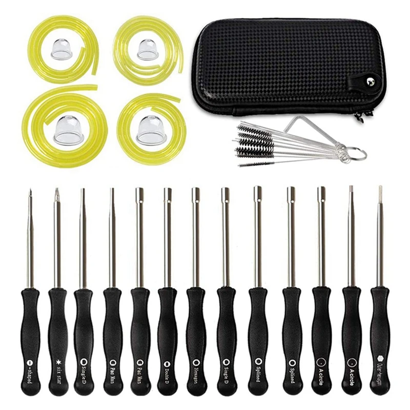 Ajuste Limpeza Brush Tool Set Kit, Carburador, Chave de Fenda, 2 Ciclos, Motor Pequeno, Aparador, Weeder, Motosserra Parts