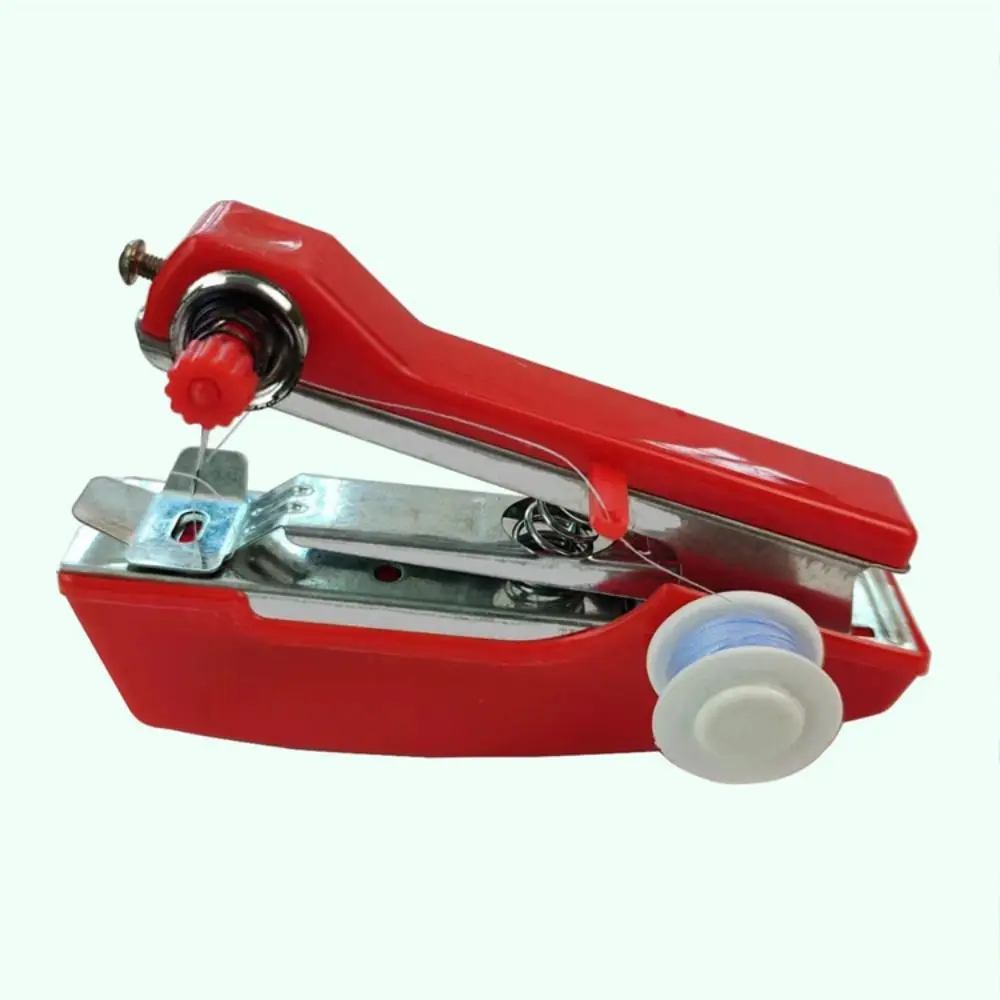 New Portable Manual Sewing Machine Simple Operation Stitch Handy Sewing Fabric Tool Hand-Held Mini DIY Apparel Tool Beginners