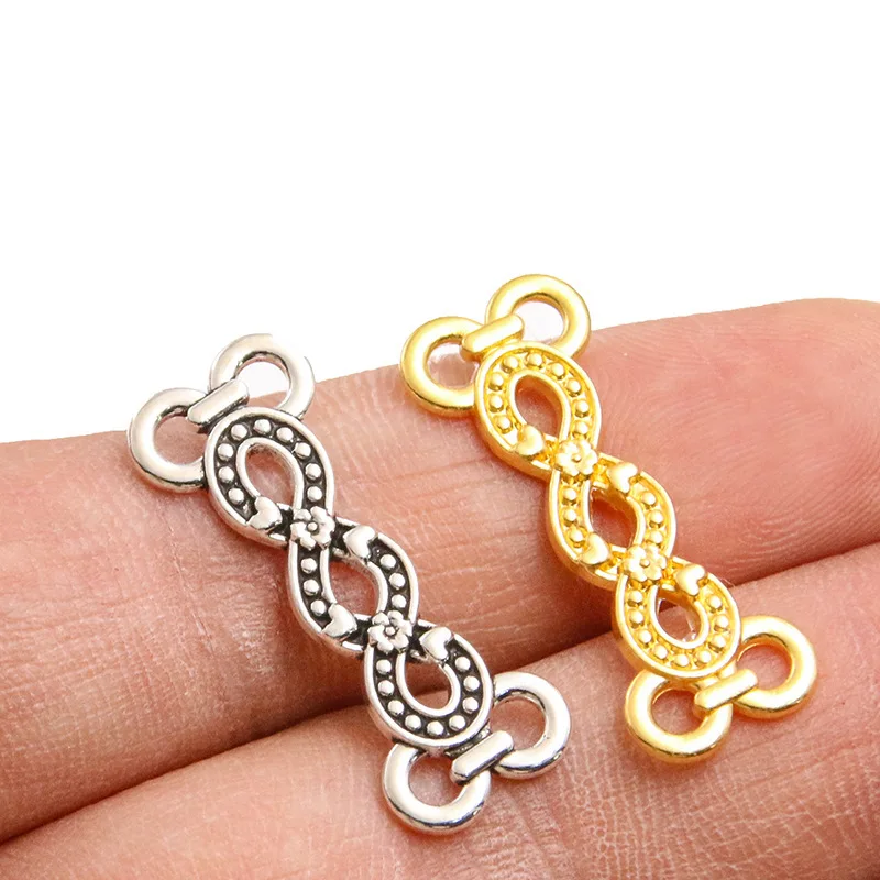 2-Color 11 * 30Mm Premium DIY Alloy Hollow Porous Charm Connector Luggage Accessories