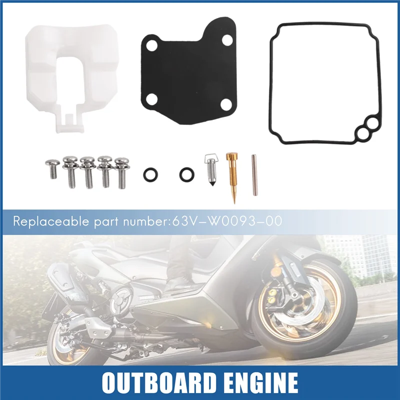 A22E-63V-W0093-00 طقم تصليح المكربن محرك القارب لياماها 2-السكتة الدماغية 9.9HP 15HP محرك خارجي