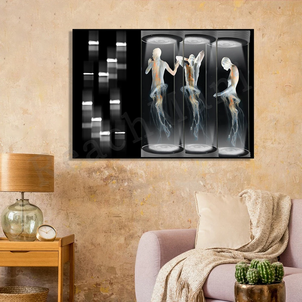 Sci-Fi After Dark, Genetics Science Art - Gene Art - Clinic Lab Decor Canvas Print Poster