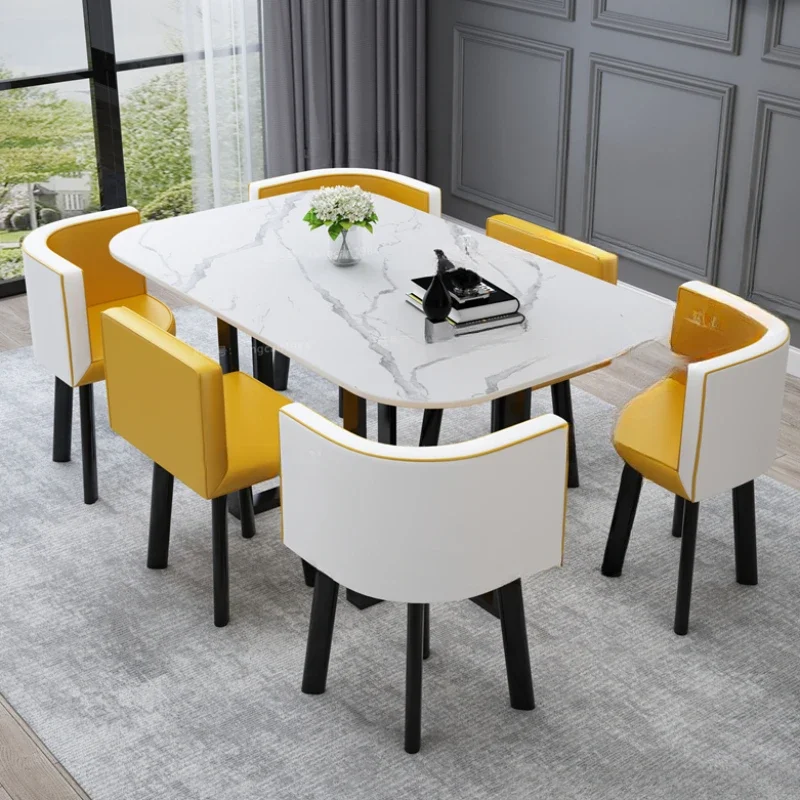 

Nordic Chairs Dining Table Centerpiece Multifuctional Kitchen Designer Dining Table Rectangular Big Mesas De Comedor Furniture