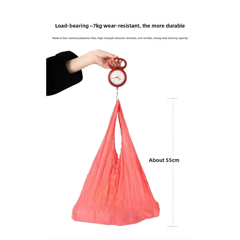 Trendy Magic Expandable Shopping Bag Wrinkle Bubble Puff Multi Purpose Large Capacity Elastic