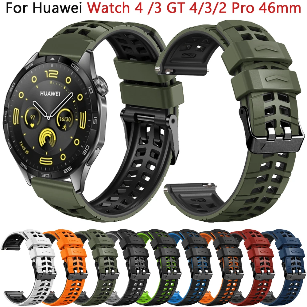 

22mm Silicone Watch Band For Huawei Watch GT 4 46mm Wrist Strap for Huawei GT4 GT3 GT2 GT 2 3 Pro 46mm SE Watchband Bracelet