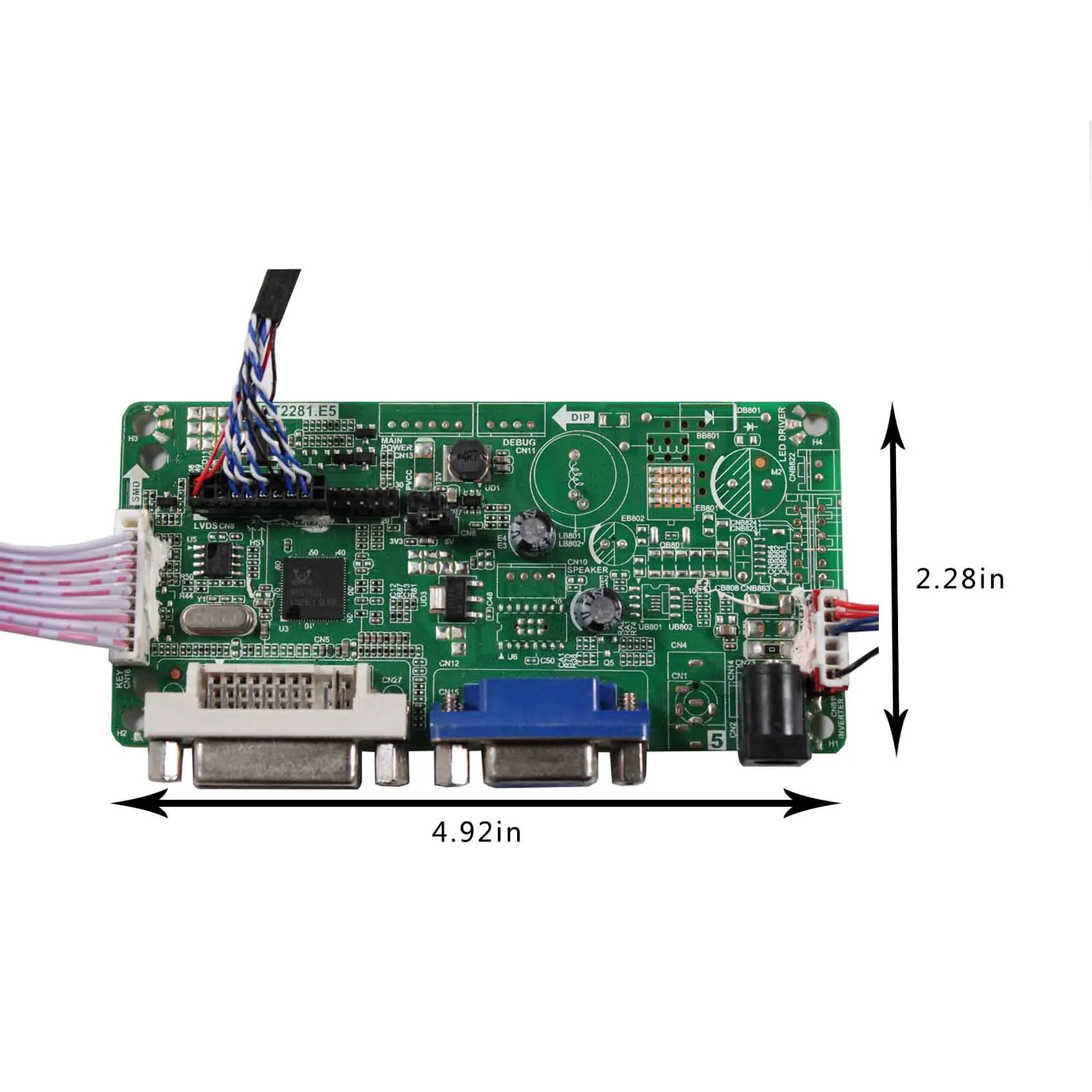 DVI VGA LCD Controller Board RT2281 For 6.5inch 640x480 G065VN01 V2 LCD Screen