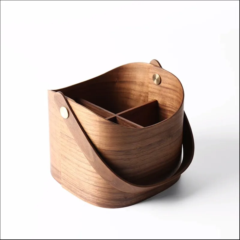 

Desktop Skin Care Products Jewelry Cosmetics Storage Box Solid Wooden Pen Holder Large Stationery Remote Control