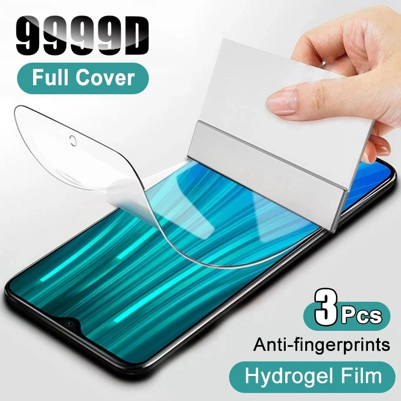 3PCS Hydrogel Film for Xiaomi Redmi Note 12 11 10 5G Screen Protector For Redmi Note 8 10 9 Pro Max 8T 9T 9s Protective film