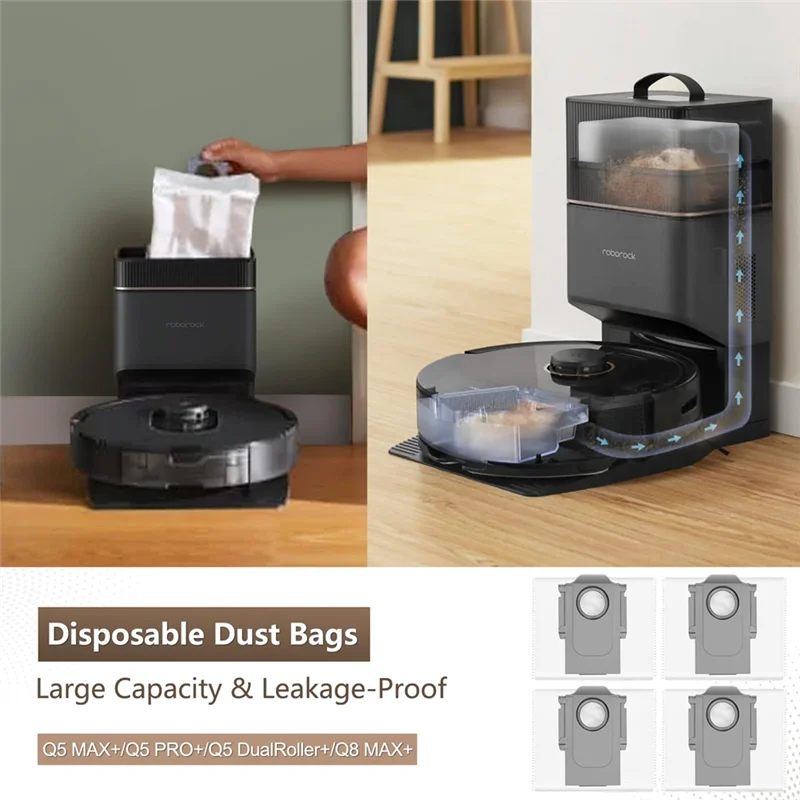 【Popular】Roborock Q5 Pro Kit de acessórios de filtro para Roborock Q8 Max + sacos de pó para Roborock