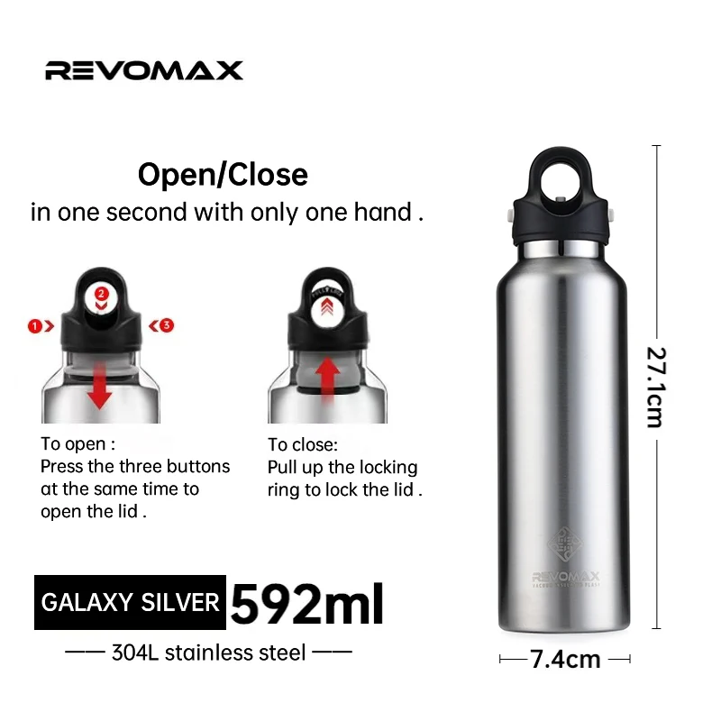 RevoMax 20oz Vacuum Insulated Water Bottle