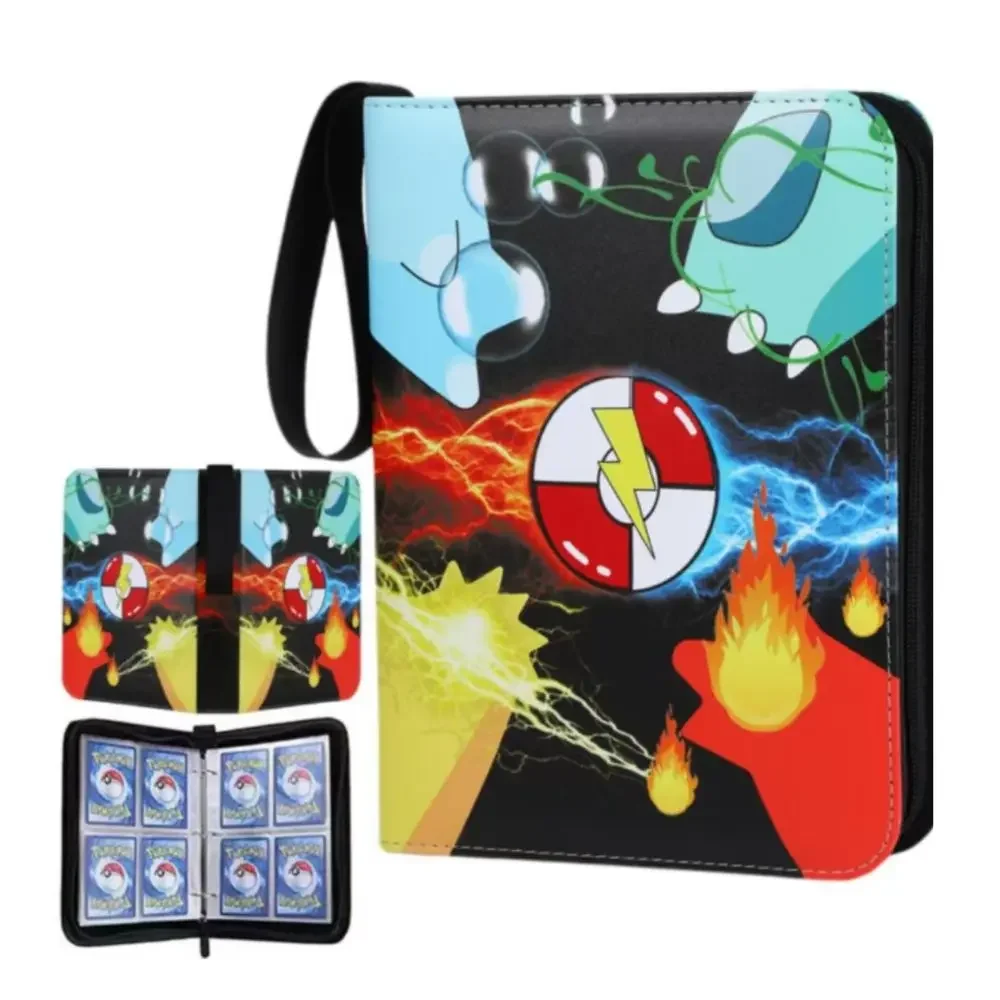 2025  Binder Trading Card para Pokemon, Cartão Coleção Binder, Titular do livro personalizado com 50 mangas, 400 bolsos