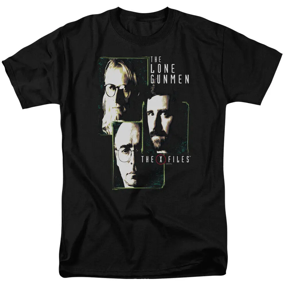 Футболка The X Files Lone Gunmen, мужская лицензированная ТВ-шоу Alien UFO, черная в стиле ретро