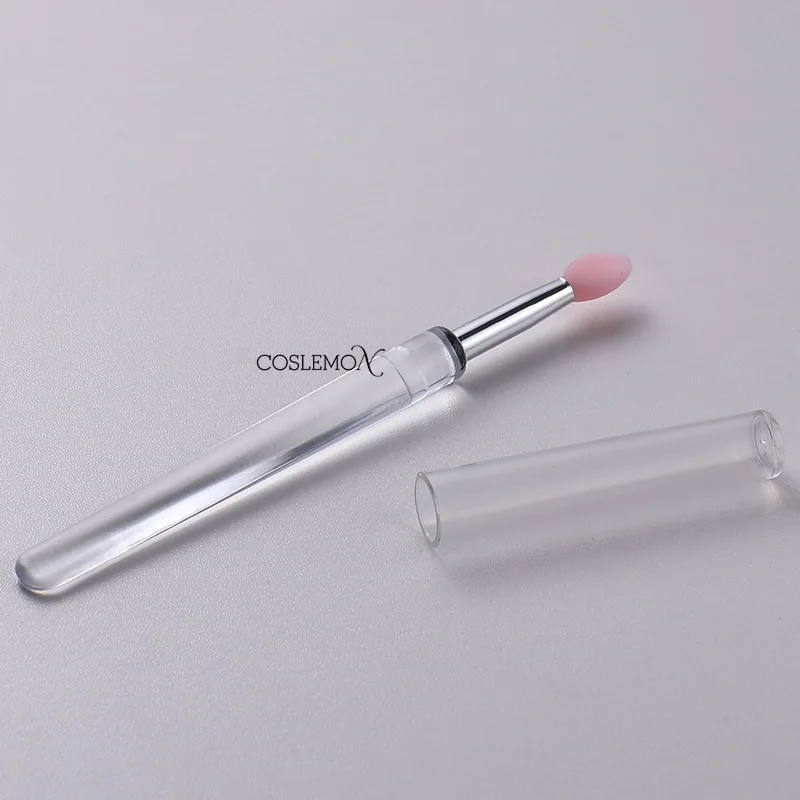 Silicone Lip Brush com tampa, Soft Portable Application Stick, Beauty Makeup Brushes, Lips Cosmetic, Women Beauty Tools