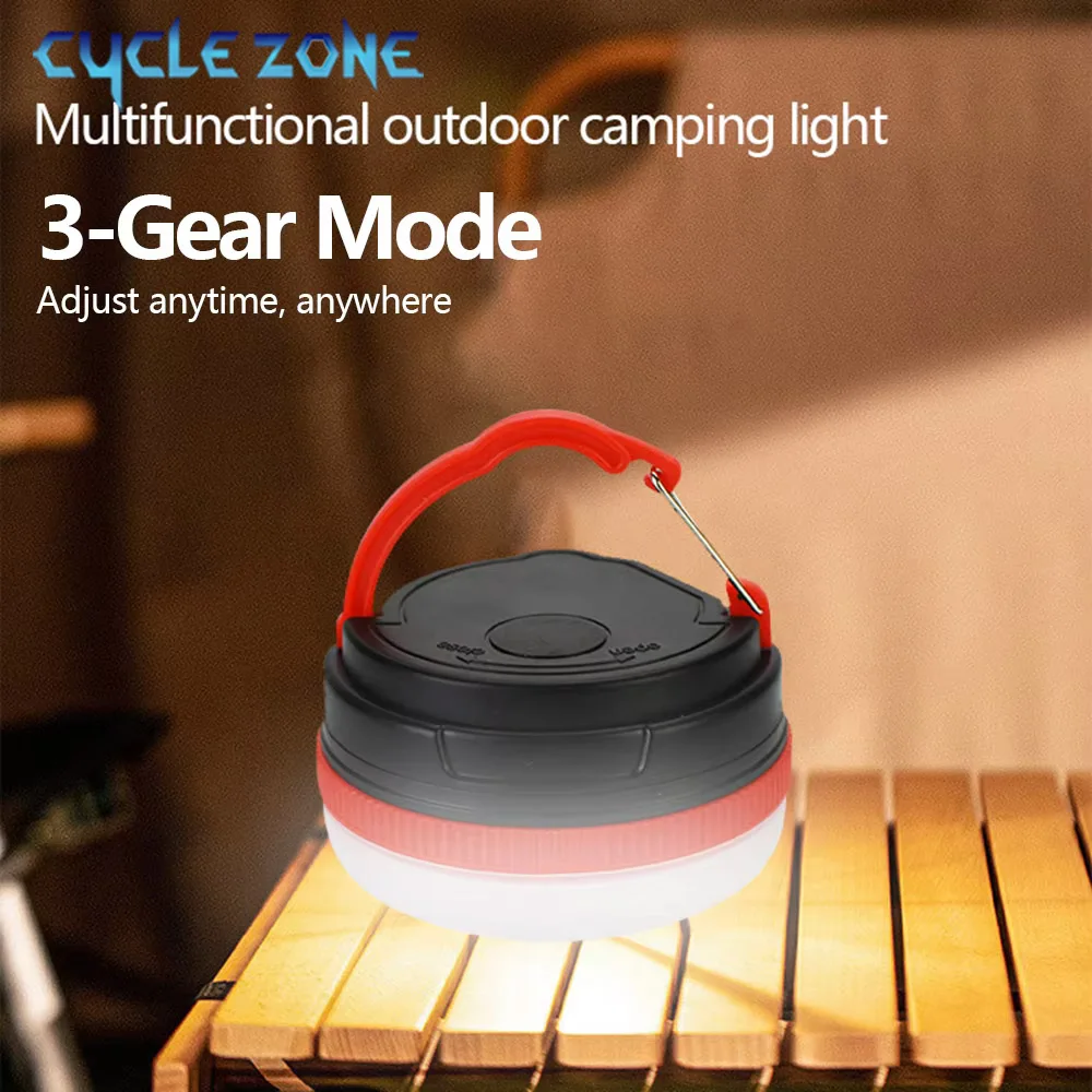 Luces LED para acampar con Base magnética, 3 modos de luz, tienda colgante portátil, lámpara de campamento, luz de emergencia para trabajo nocturno al aire libre, senderismo