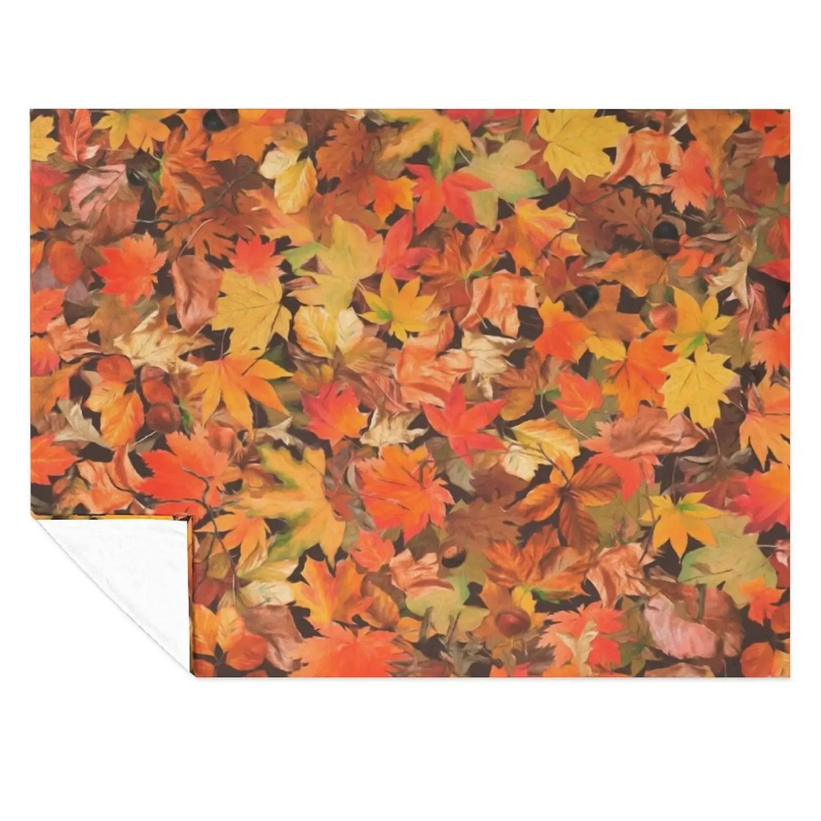 

Autumn leaves Throw Blanket for sofa heavy to sleep Thermal Shaggy Blankets