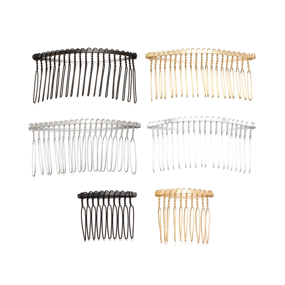 10 teile/los 10/12/15/20 Zähne Metall Draht Haar Kamm Basis Für DIY Handgemachte Haar Clip Zubehör hochzeit Schmuck Machen Dekorative – Detail 2