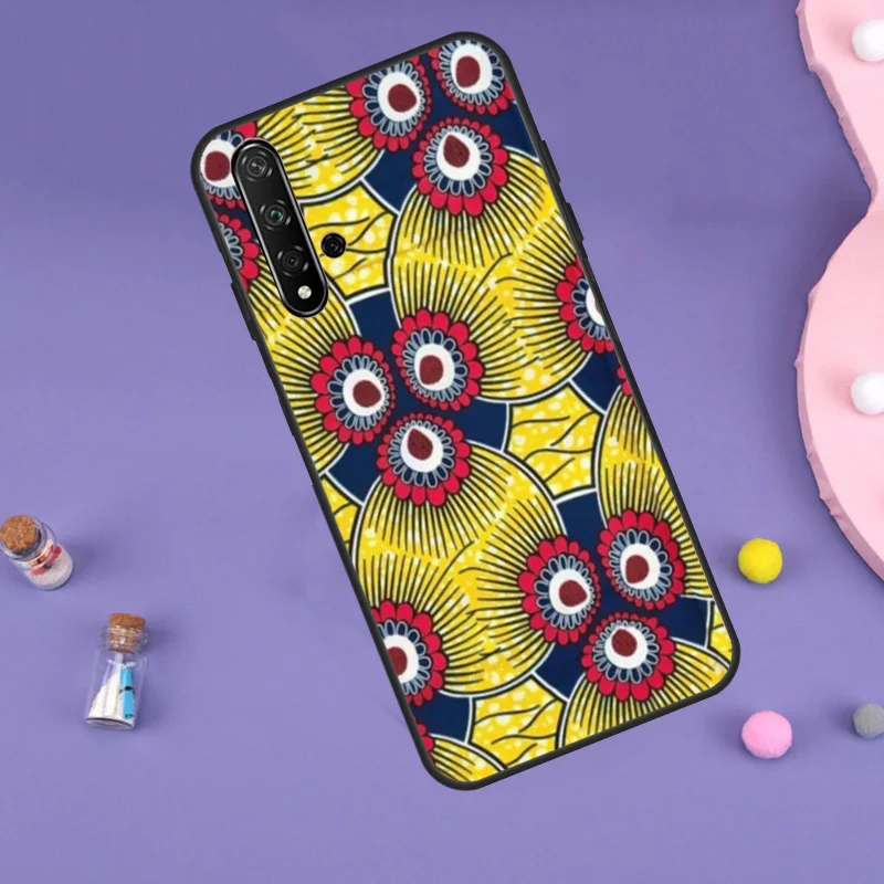 African Wax Print Design Case For Huawei P30 P20 P40 Lite Nova 5T 11i 8i 3i 9 10 SE 11 Pro Y90 Y70 Y61 Y60 Y91 Cover