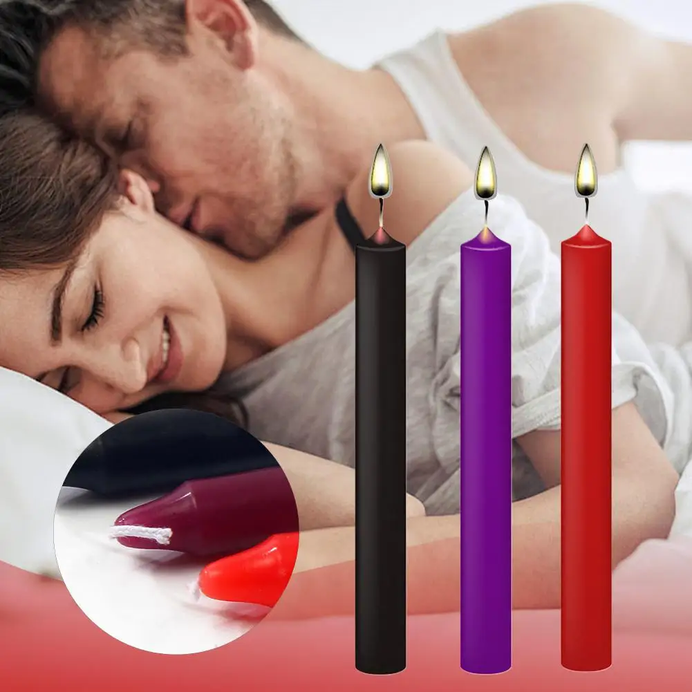 3 unids/caja vela de baja temperatura, velas sexuales románticas para juego de pasión para pareja, cera sexual de coqueteo relajante para adultos, juguetes de juego