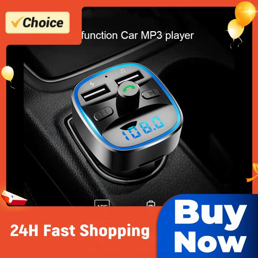 

Практичный портативный автомобильный Bluetooth-совместимый FM-трансмиттер 5.0, MP3-плеер, многофункциональный, классический дизайн, двойной USB