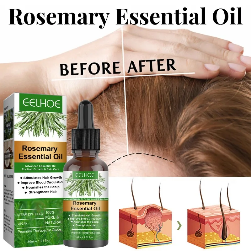 

EELHOE Rosemary Conditioning Oil 30ml Strengthening Hair Botanical ExtractsMen Women Promote Hair Follicle Growth Deep Treatment