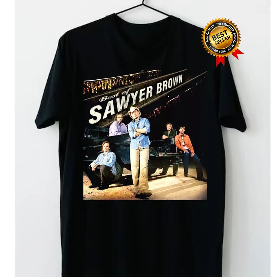 

Новая популярная коричневая рубашка с альбомом Sawyer, Мужская футболка для кантри-музыки, все размеры 2T293