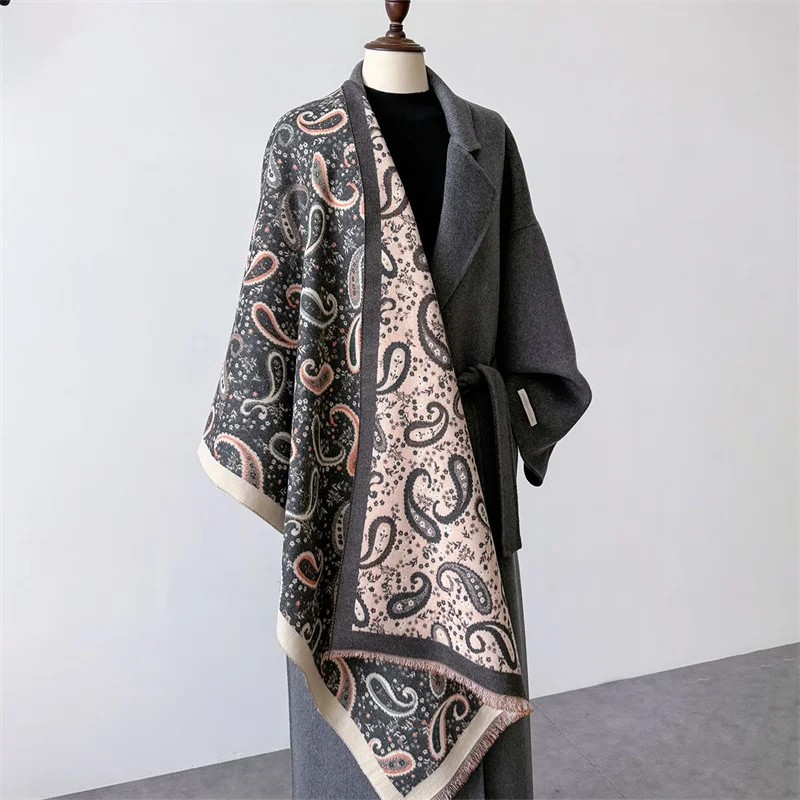 Sciarpa 2024 Cashmere per donna inverno Bufanda Paisley Design scialle spesso avvolge caldo coperta femminile stole echarge Femme Pashmina