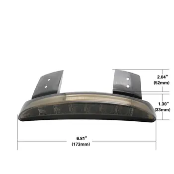 Guardabarros trasero LED con borde recortado, luz de freno y señal de giro ámbar para motocicleta Harley Sportster XL883 1200, color rojo ahumado 8 best sales Luz trasera Harley - №5