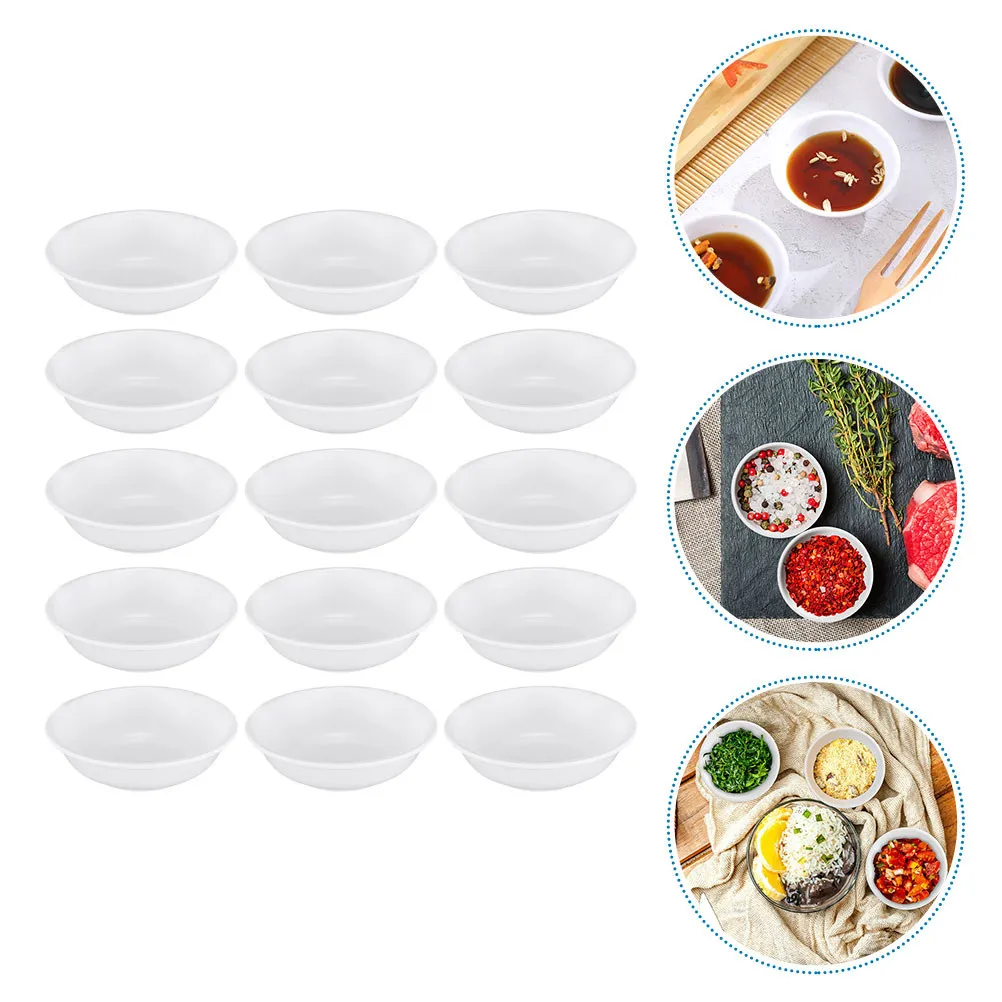 25Pcs Premium Plastic Sauce Dishes Set Multi Use Seasoning Bowls Side Dish Plates for Sauces Soy Sauce Appetizers Desserts
