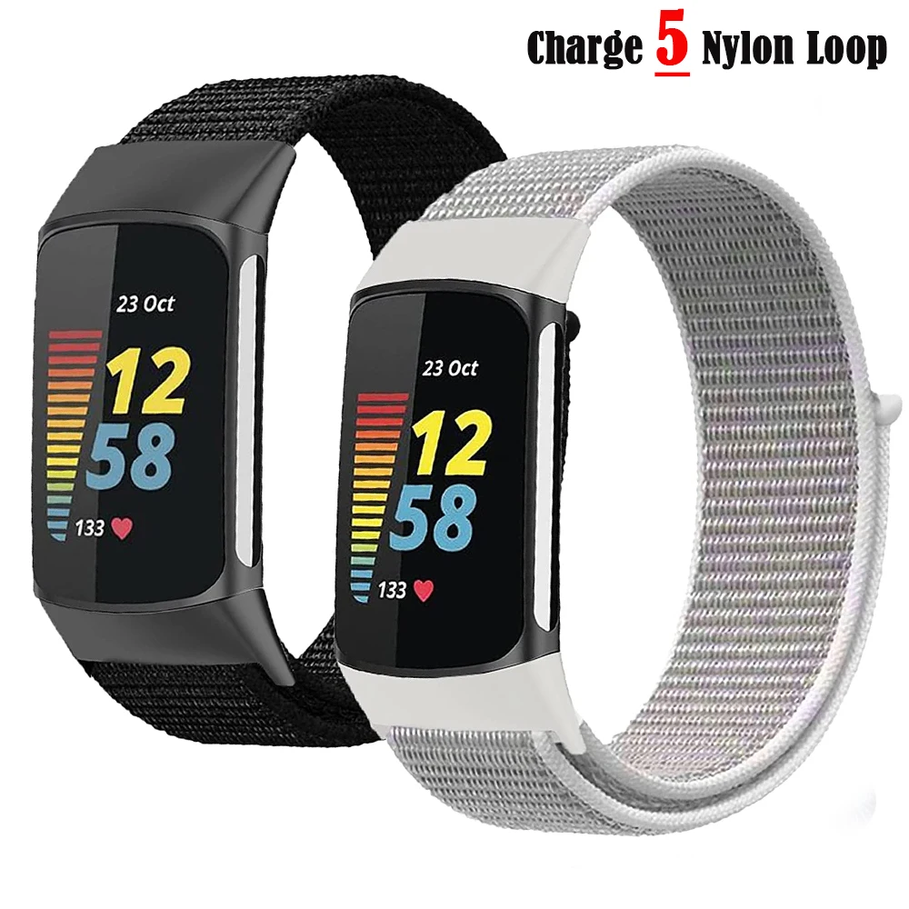 Nylon Loop Strap for Fitbit Charge 5 Smart Watch accessories Sports Bracelet Wristband Correa Pulsera for fitbit Charge5 Band