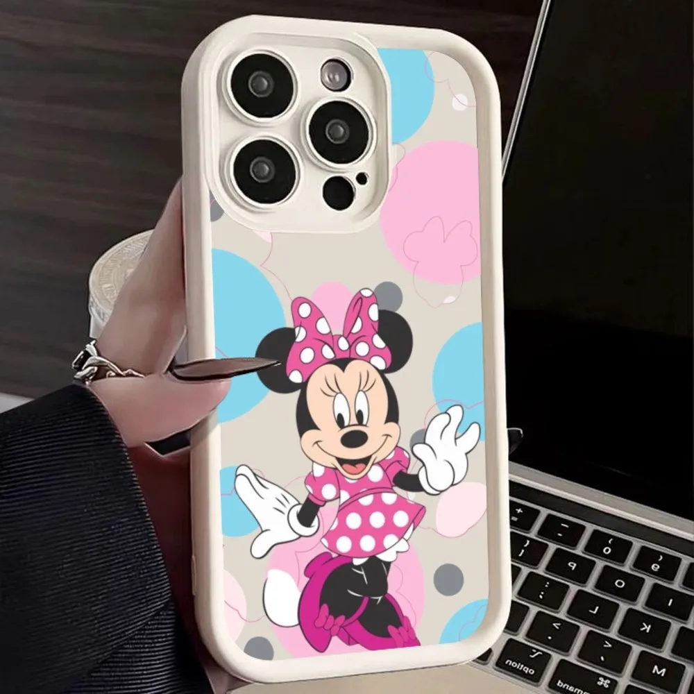 D-Disney M-Minnie Mouse Phone Case Leather Comfortable Feel And Good Quality For 14 15 16 Promax 12 Phone Case IPhone 13