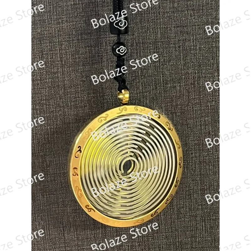 Double Layer  Pendant - Multi-Wave Oscillation Energy Shield Ring, Brass Material