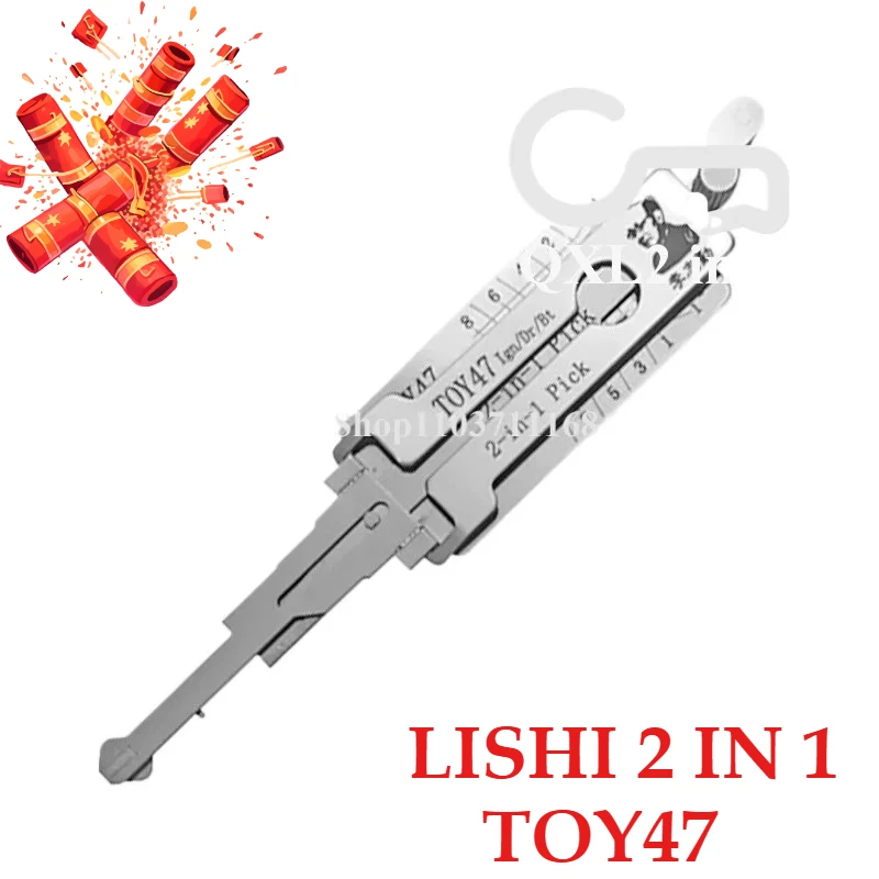 

1P Repair Tools Ganzua Lishi 2in1 for TOY47 2in1 Decoder and Pick Is Designed for Toyota Lock Picking Lockpick Decoder Locksmith