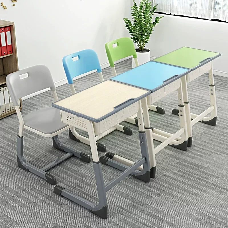 Thickened and liftable desks and chairs for primary and secondary school students Training class Counseling class Desks and