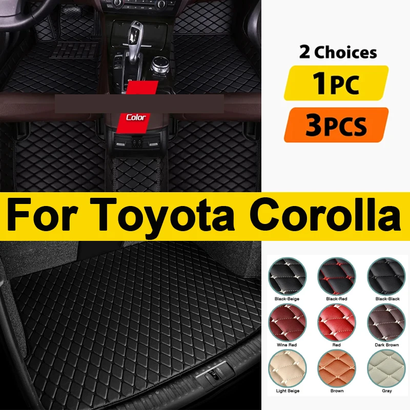 

Car Floor Mat For Toyota Corolla 2023 Carpet Waterproof PU Leather Rug Man Luxury Foot Pad Woman Interior 1Pc Auto Accessory